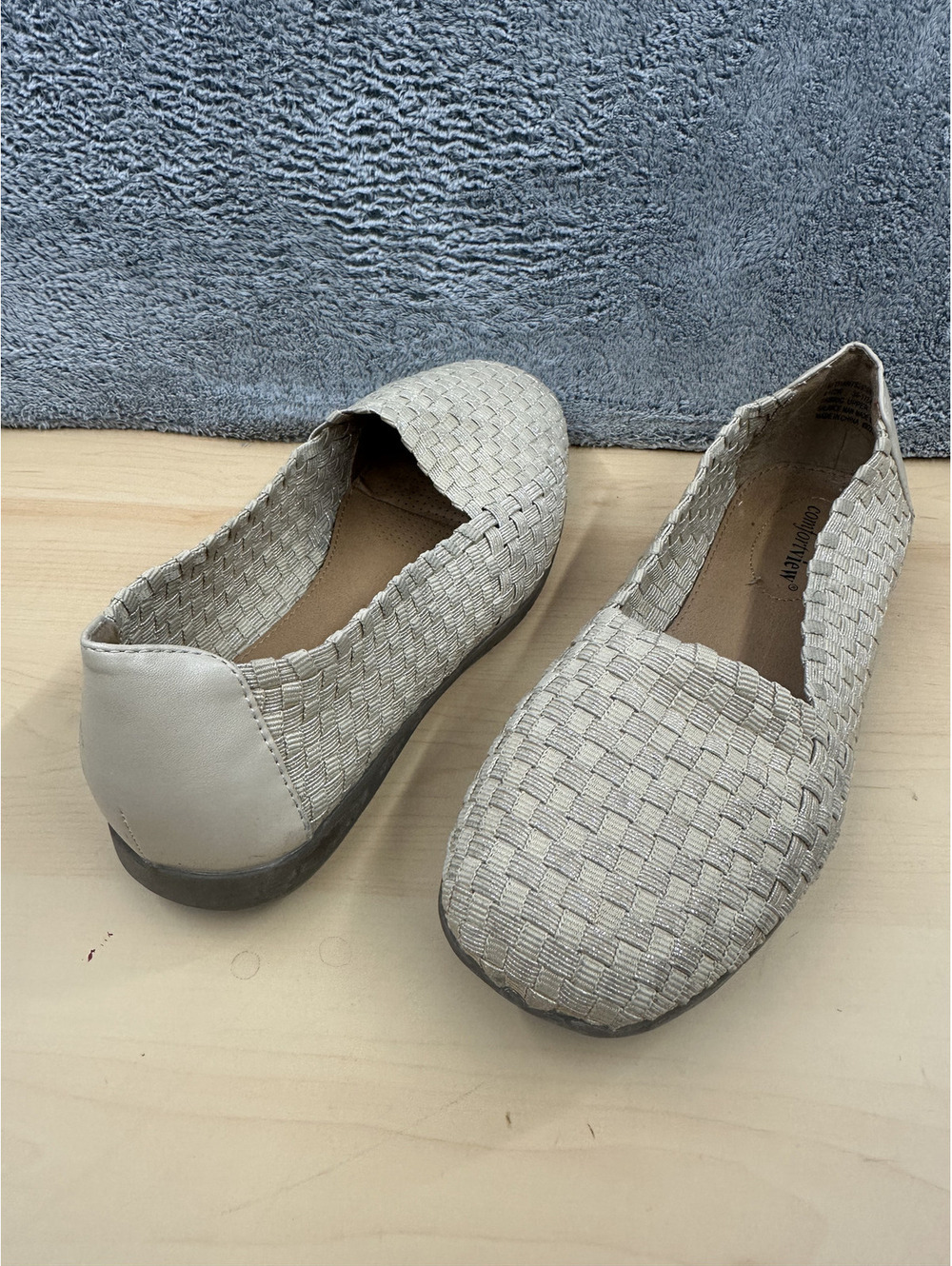Comfortview Bethany Metallic Woven Flats